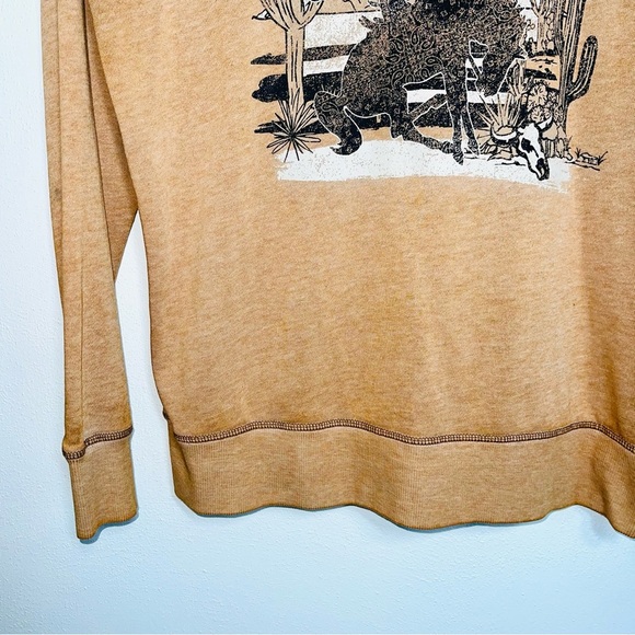 Maurices Mustard Yellow Western Yellowstone Graphic Sweatshirt Medium Women’s - Picture 5 of 11